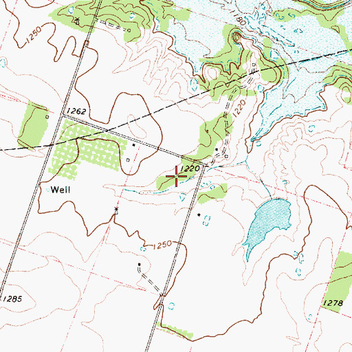 Topographic Map of Jerry Solomon Dam, TX