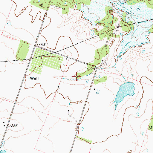 Topographic Map of Jerry Solomon Lake, TX