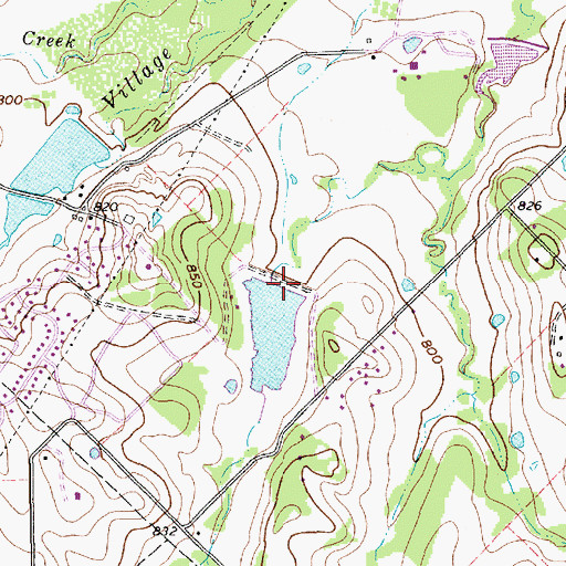 Topographic Map of Mountain Valley Dam Number 2, TX