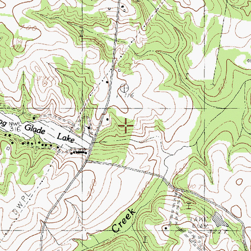 Topographic Map of Mason Lake Levee, TX