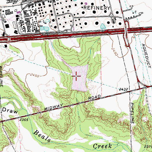 Topographic Map of Refinery Lake, TX