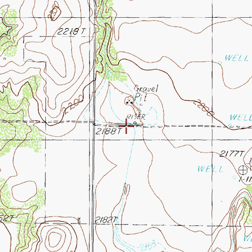 Topographic Map of Soil Conservation Service Site 101 Reservoir, TX