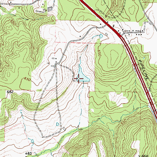 Topographic Map of McPeak Springlake Ranch Dam, TX