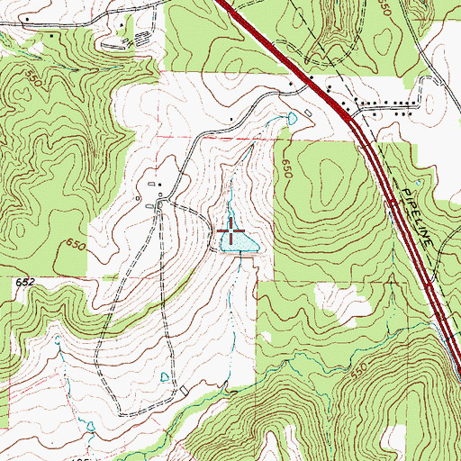 Topographic Map of McPeak Springlake Ranch Lake, TX