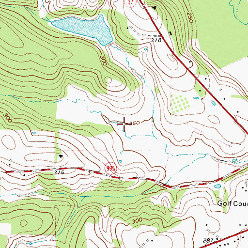 Topographic Map of Lake Arrowhead, TX