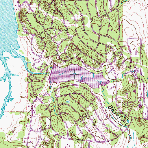 Topographic Map of Leisure Lake, TX