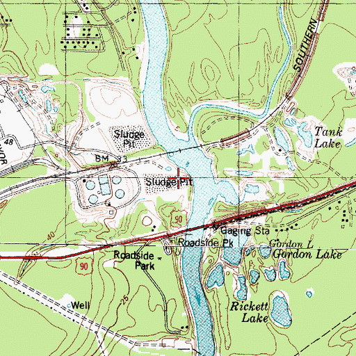 Topographic Map of Sludge Pond Levee Number 1 Dam, TX