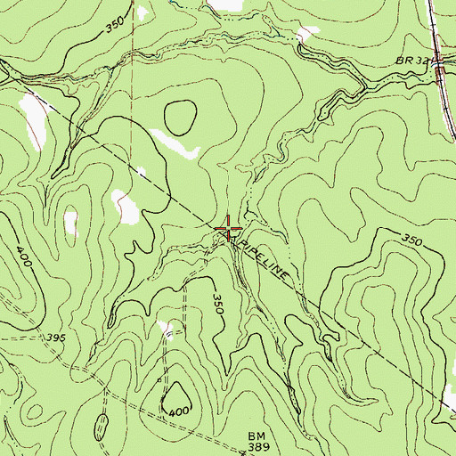 Topographic Map of Micrea Lake Dam, TX