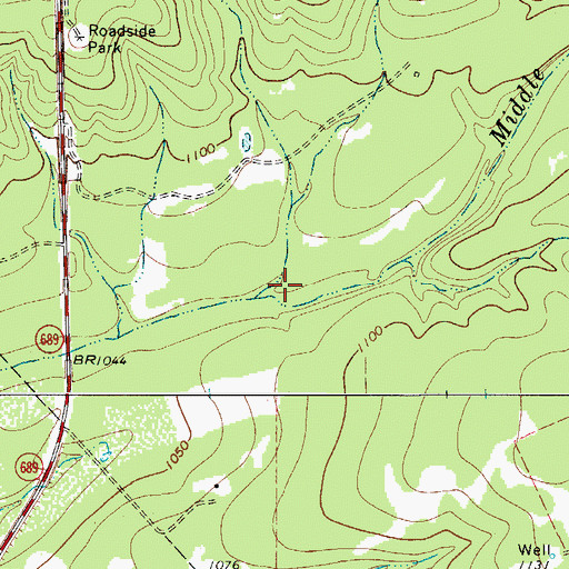 Topographic Map of Middle Verde Recharge Dam, TX