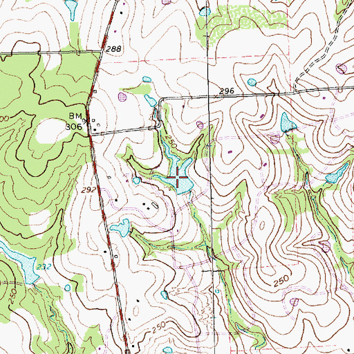 Topographic Map of Lake Number 1, TX