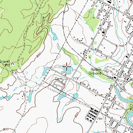 Topographic Map of Meadowlakes Number 1 Lake, TX