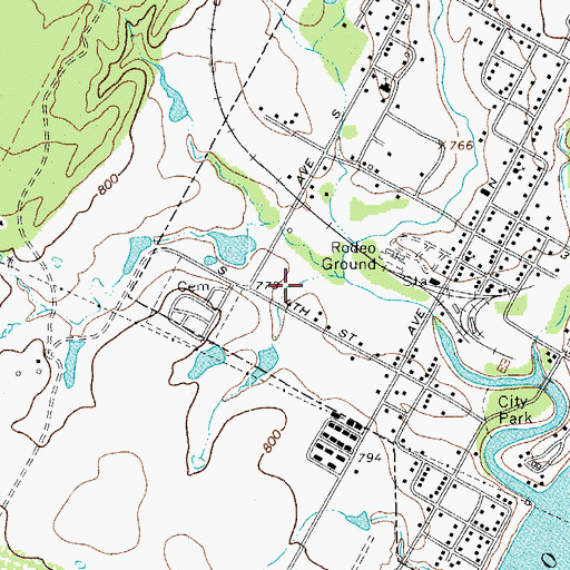Topographic Map of Meadowlakes Number 2 Dam, TX