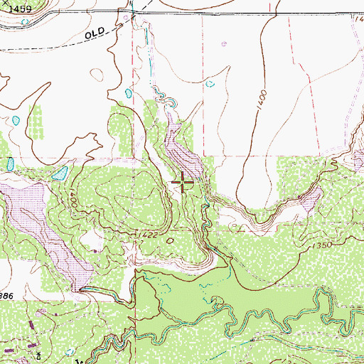 Topographic Map of North Gibson Dam, TX