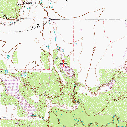Topographic Map of North Gibson Lake, TX