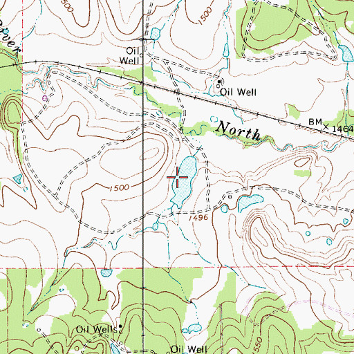 Topographic Map of West King Lake, TX