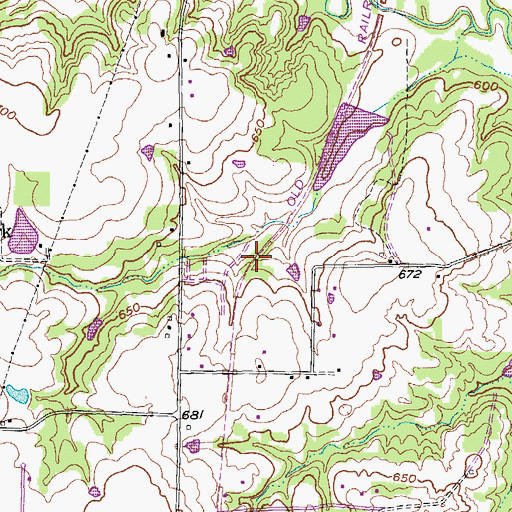 Topographic Map of Woodlawn Lake Number 1, TX