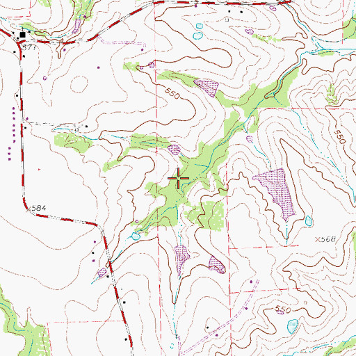 Topographic Map of Lago Grande Dam, TX