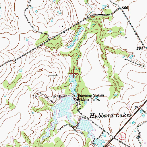 Topographic Map of Hubbard Lake Number 5, TX