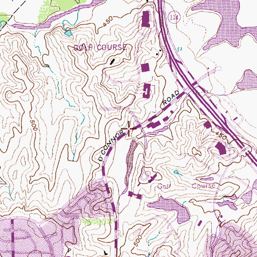 Topographic Map of Las Colinas Reservoir Number 4, TX