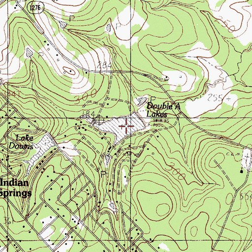 Topographic Map of Double A Lake 1 Dam, TX