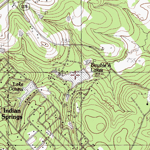 Topographic Map of Double A Lake 1, TX