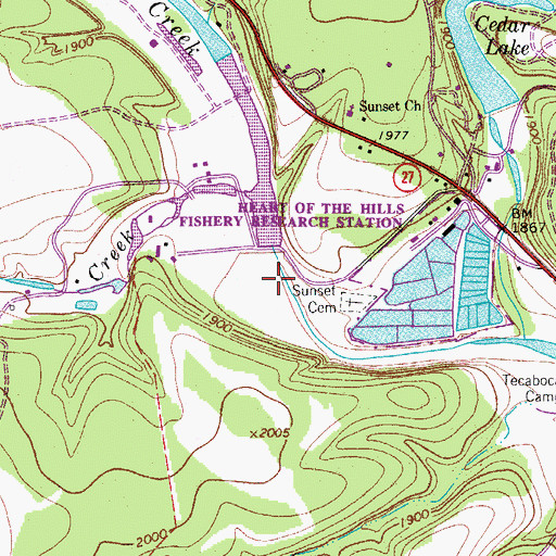 Topographic Map of Shelton Ranches Reservoir Number 2, TX