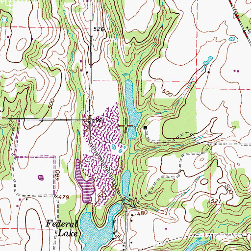 Topographic Map of Bell Sand Dam, TX