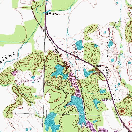 Topographic Map of Darnell Dam Number 3, TX