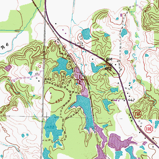 Topographic Map of Darnell Lake Number 4, TX
