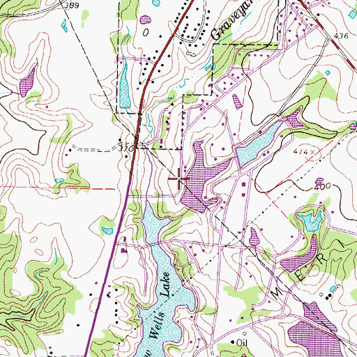 Topographic Map of Wells Lake Number 2 Dam, TX