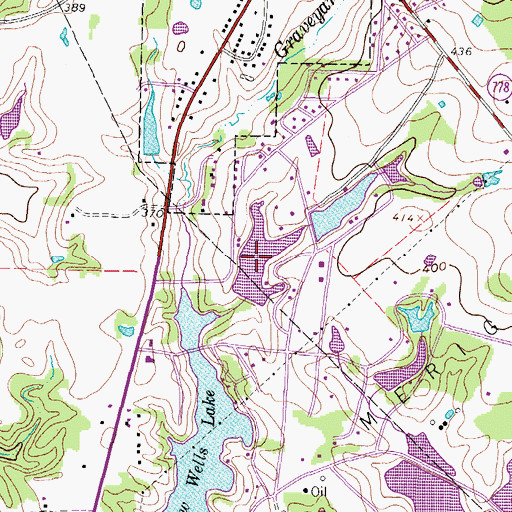 Topographic Map of Wells Lake Number 2, TX
