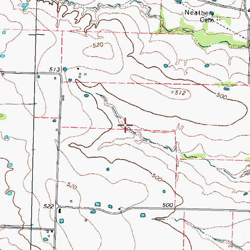 Topographic Map of Newman Dam Number 4, TX