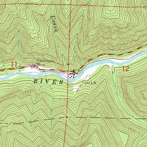 Topographic Map of Hawksnest Creek, CO