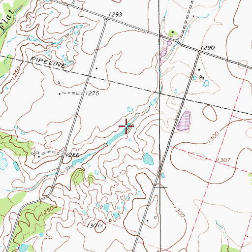 Topographic Map of Lake Hanson, TX