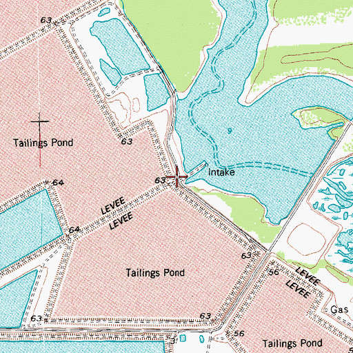 Topographic Map of Evaporation Lake Number 2, TX