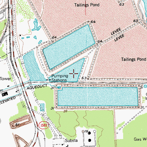 Topographic Map of Clear Lake Levee, TX