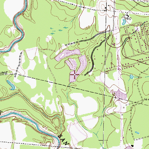 Topographic Map of Artesian Lake, TX