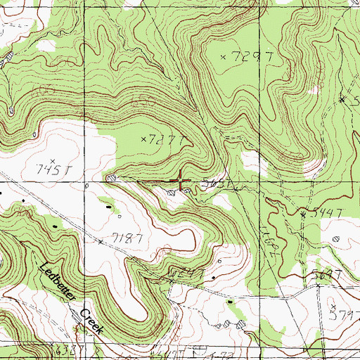 Topographic Map of Tex Iron Incorporated Dam Number 1, TX