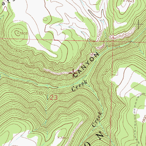 Topographic Map of South Snowshoe Creek, CO