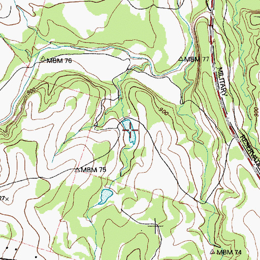 Topographic Map of Woodward Dam Number 2, TX
