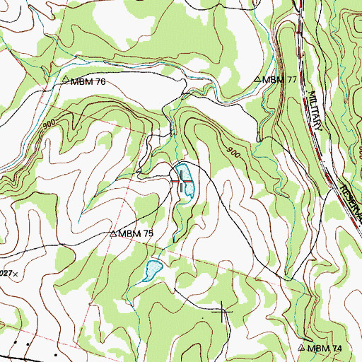 Topographic Map of Woodward Lake Number 2, TX