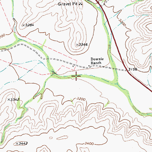 Topographic Map of Soil Conservation Service Site 7 Dam, TX