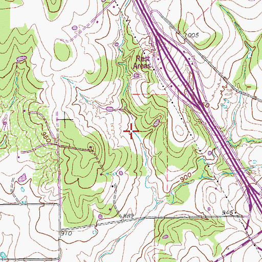 Topographic Map of Soil Conservation Service Site 13c Reservoir, TX