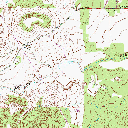 Topographic Map of Soil Conservation Service Site 2 Dam, TX