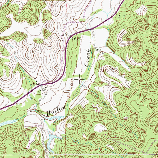 Topographic Map of Soil Conservation Service Site 4 Reservoir, TX
