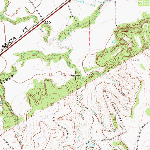 Topographic Map of Soil Conservation Service Site 11 Reservoir, TX