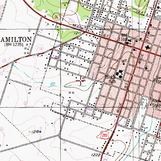 Topographic Map of Soil Conservation Service Site 4 Dam, TX