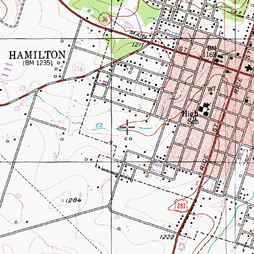 Topographic Map of Soil Conservation Service Site 4 Reservoir, TX