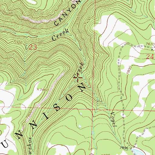Topographic Map of Vogel Creek, CO