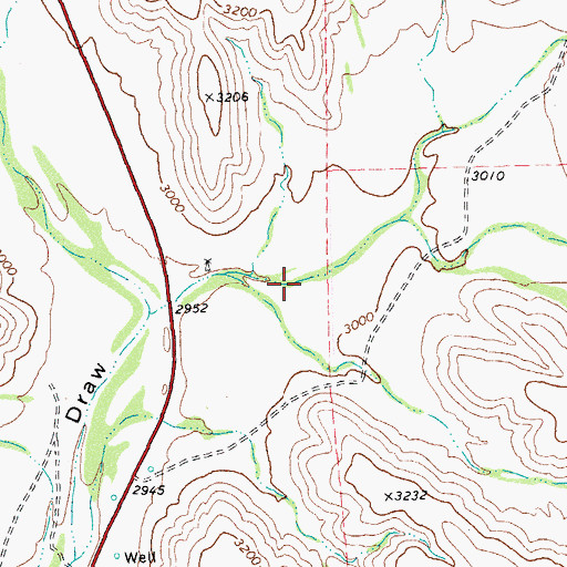 Topographic Map of Soil Conservation Service Site 10 Reservoir, TX